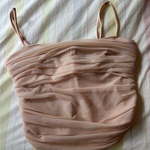 Ruched Semi Sheer Babaton Aritzia Corset Top